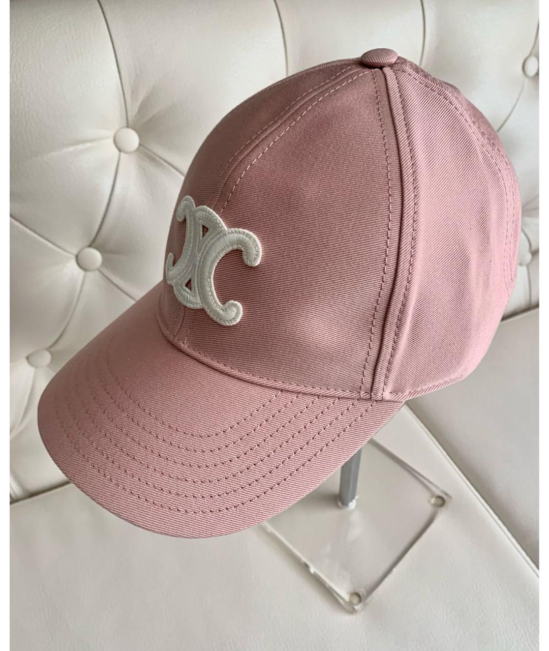 CELINE Розовая хлопковая кепка, фото 3