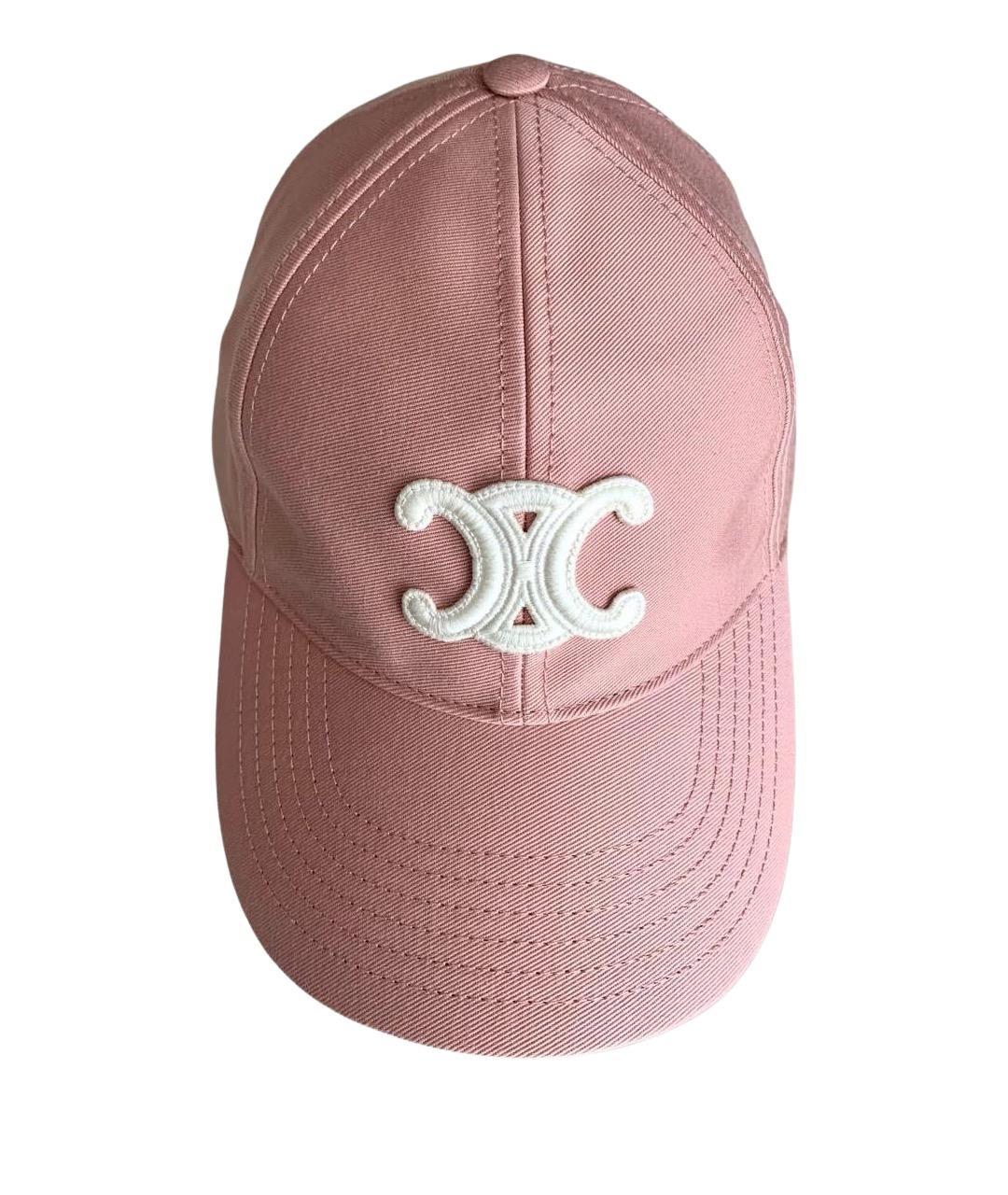 CELINE Розовая хлопковая кепка, фото 1