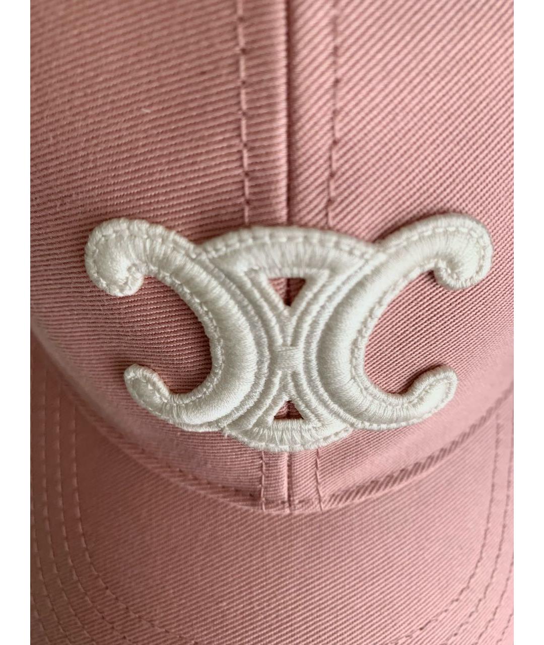 CELINE Розовая хлопковая кепка, фото 4