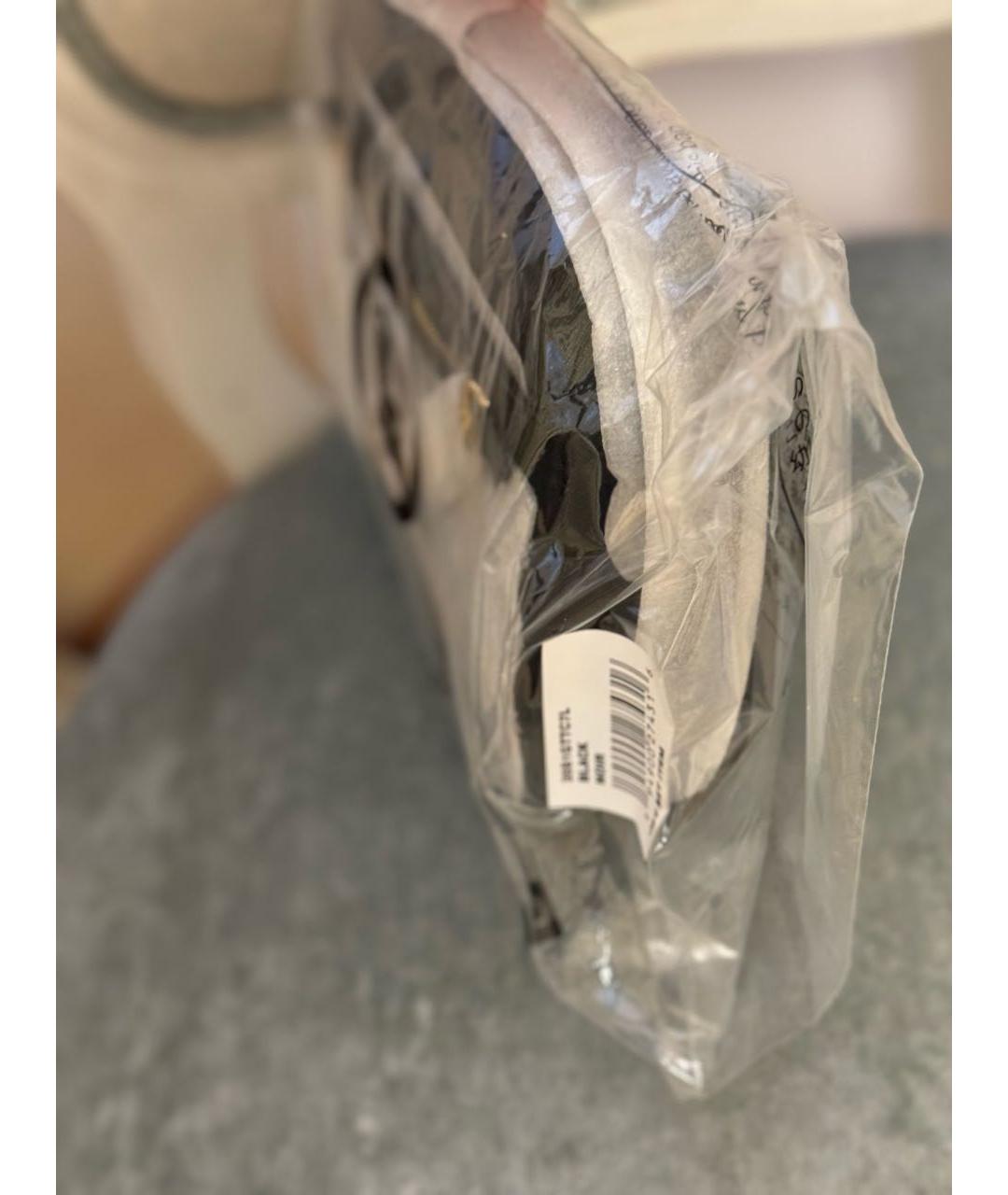 MICHAEL MICHAEL KORS Черная кожаная сумка через плечо, фото 5