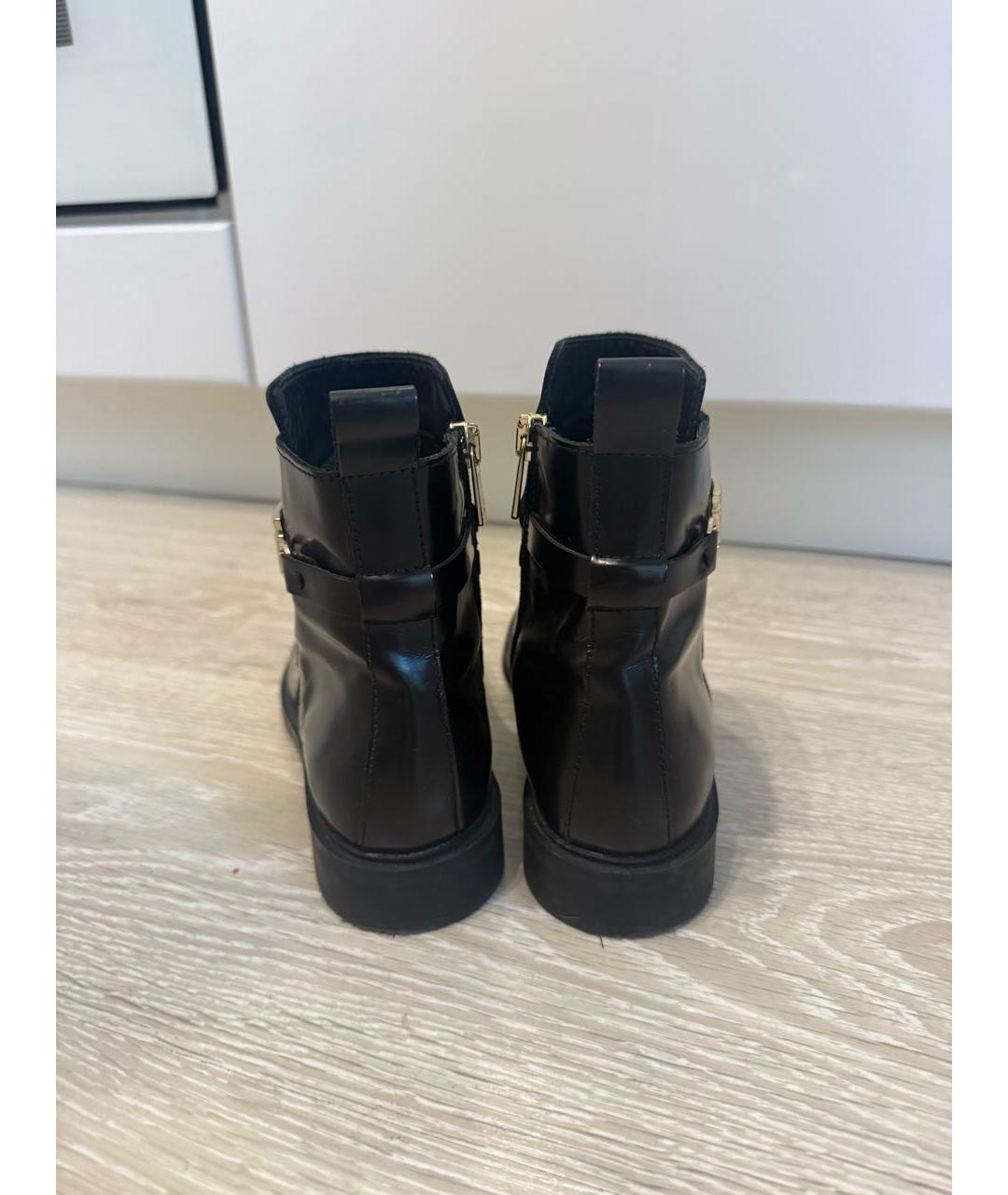 TOMMY HILFIGER Черные кожаные ботильоны, фото 3