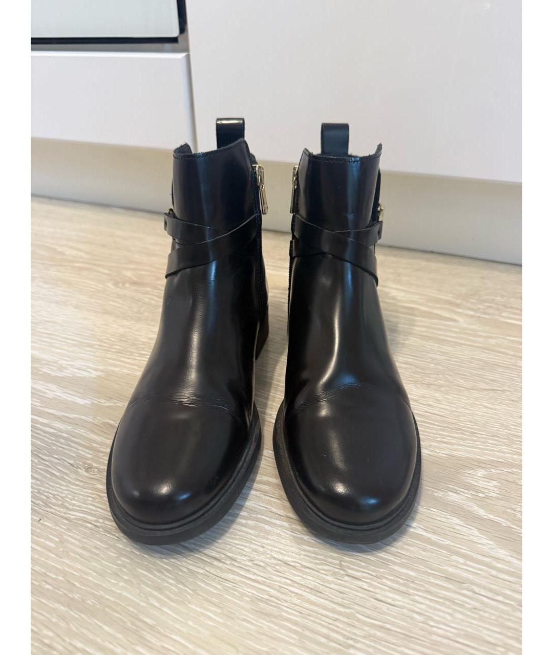 TOMMY HILFIGER Черные кожаные ботильоны, фото 2