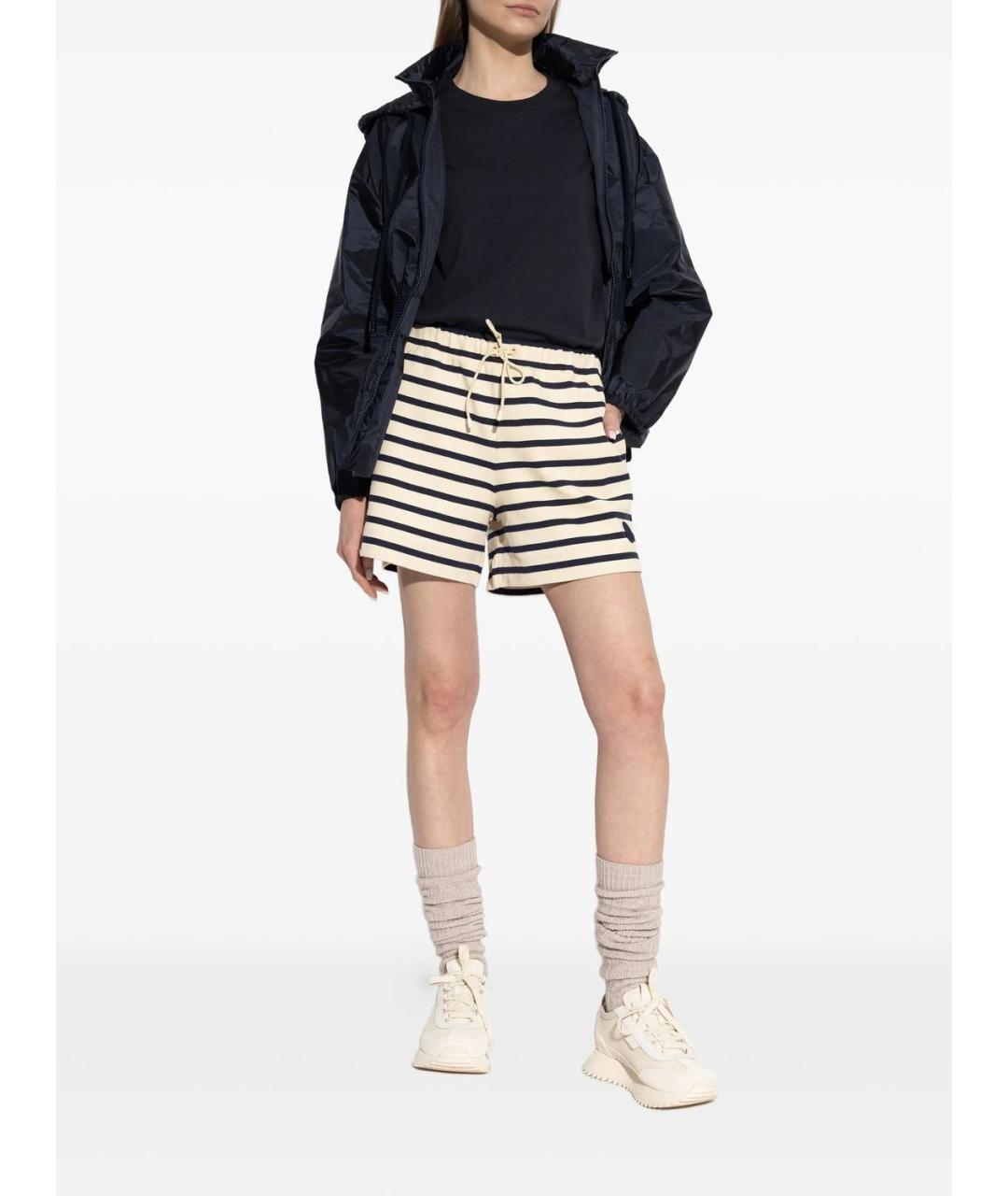 MONCLER Темно-синяя хлопковая футболка, фото 4