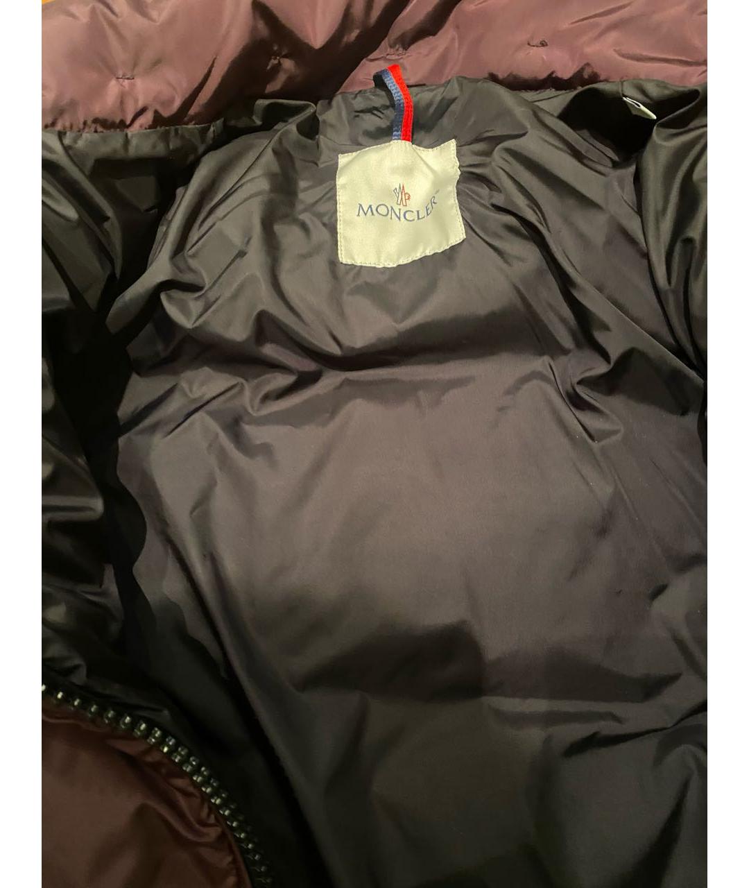 MONCLER Бордовый пуховик, фото 3