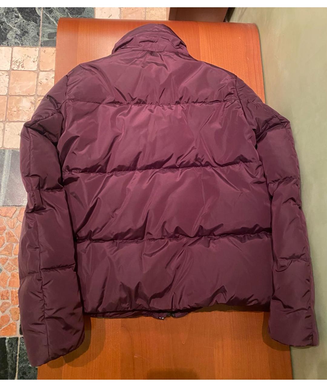 MONCLER Бордовый пуховик, фото 2