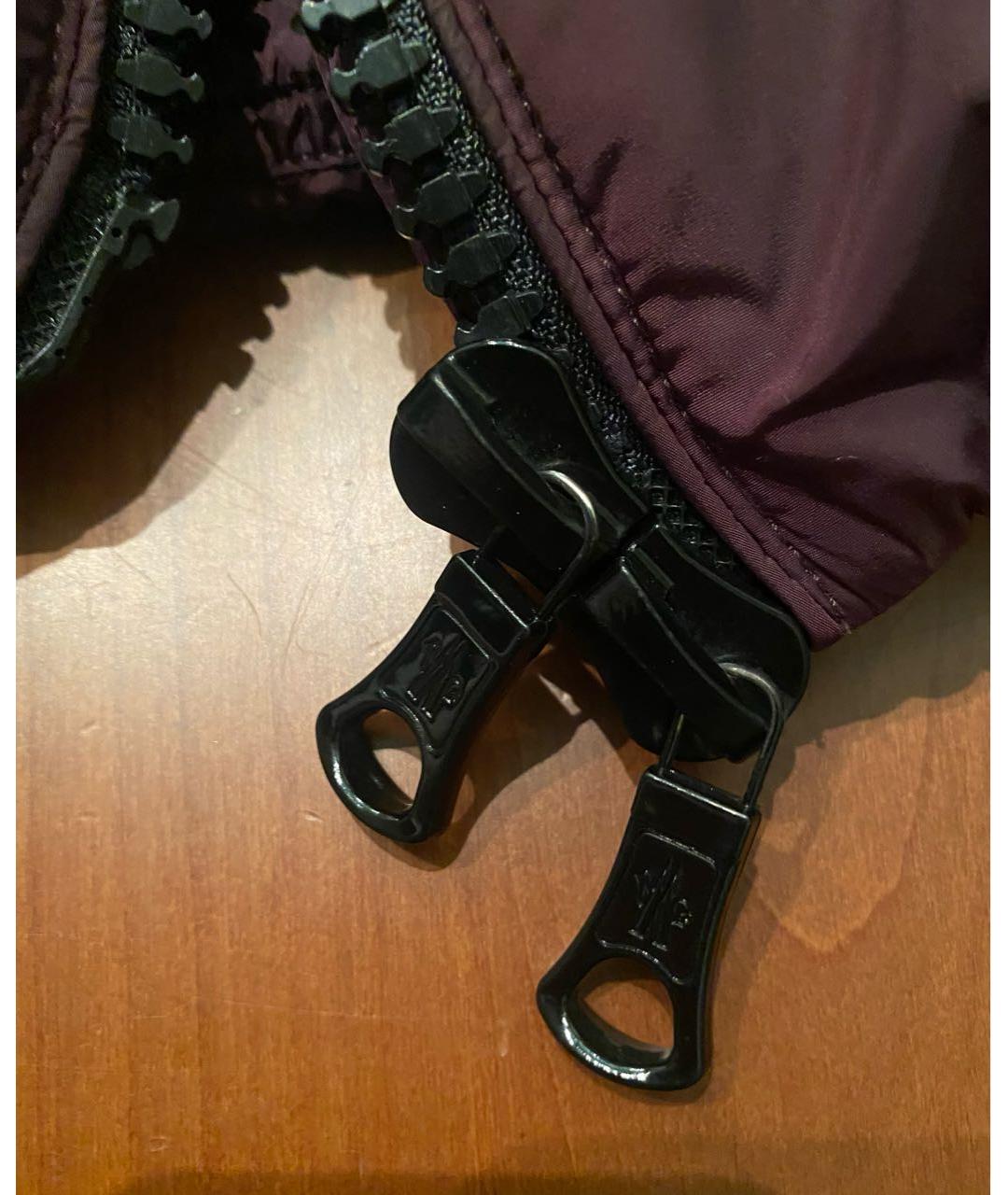 MONCLER Бордовый пуховик, фото 4