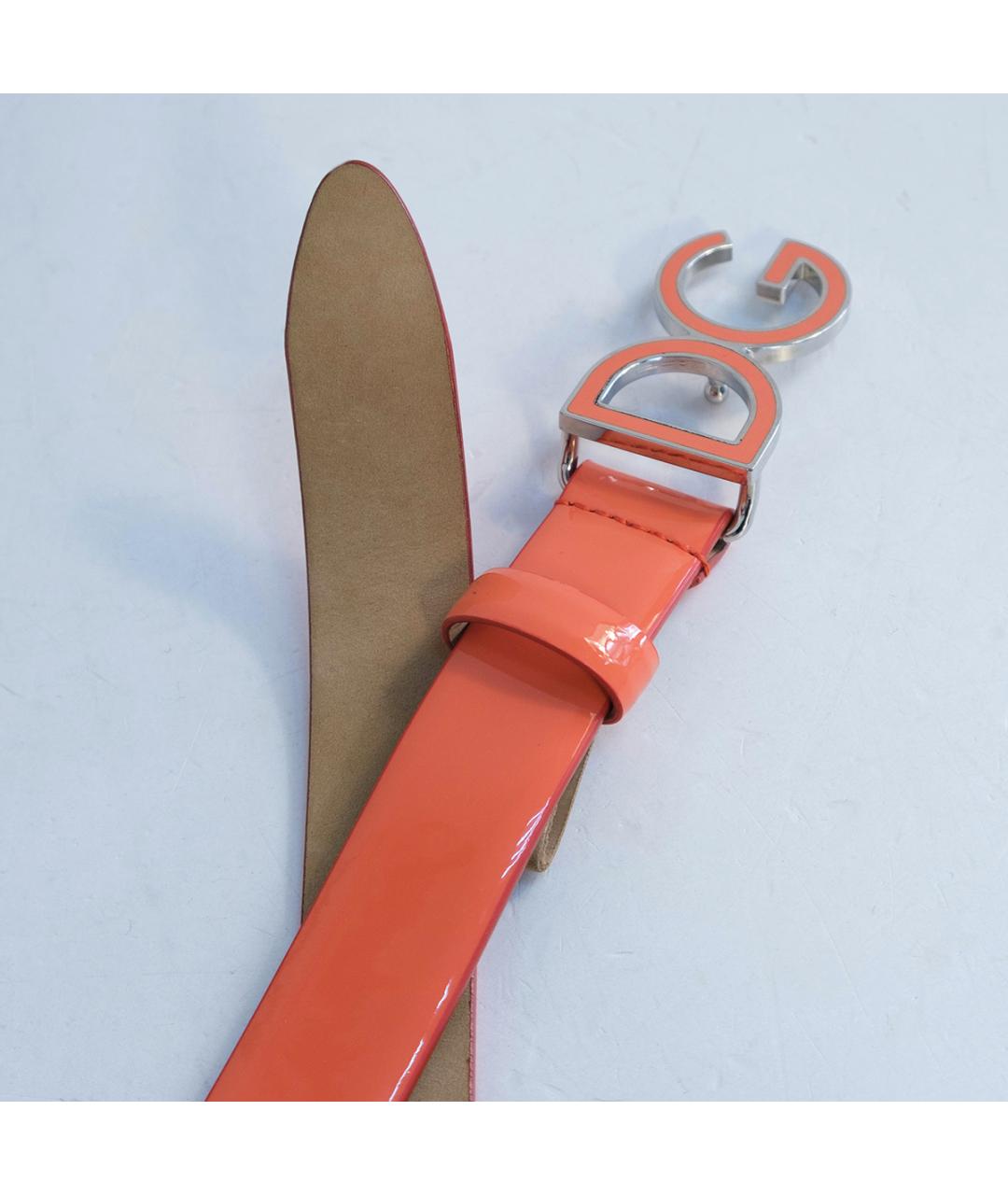 DOLCE&GABBANA Коралловый кожаный ремень, фото 5