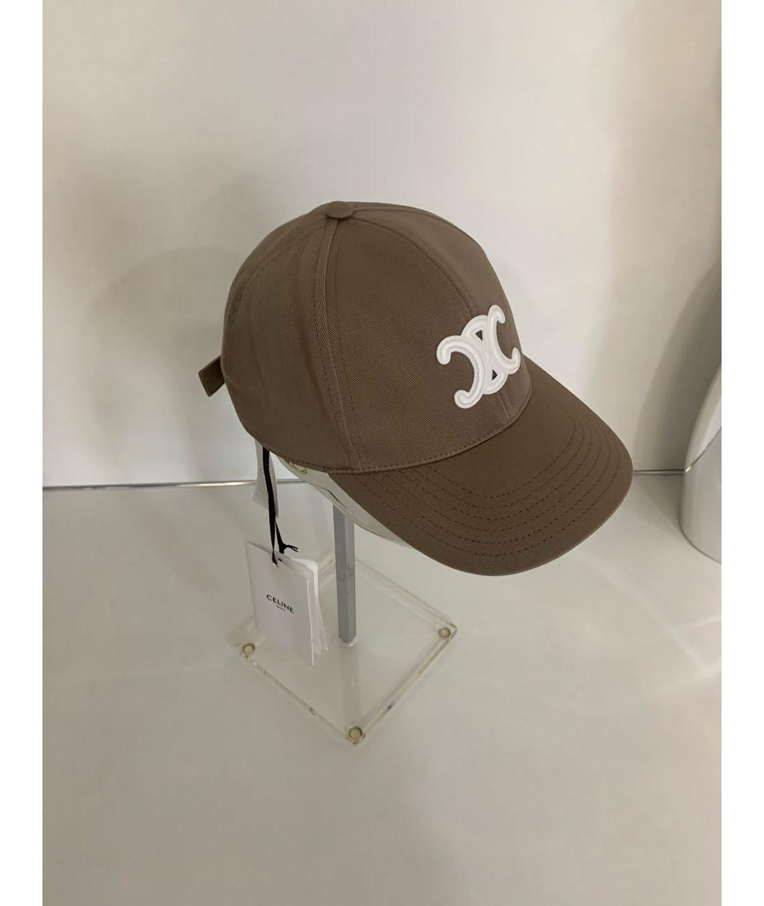 CELINE Бежевая хлопковая кепка, фото 2