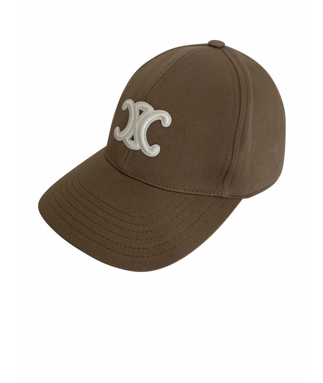 CELINE Бежевая хлопковая кепка, фото 6