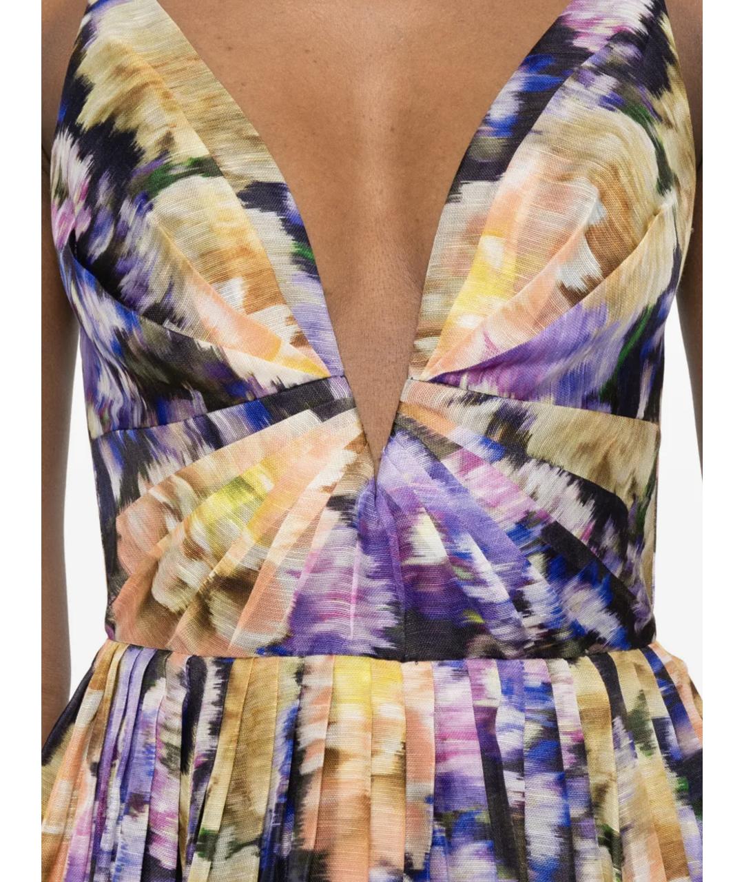 ZIMMERMANN Синее льняное повседневное платье, фото 5