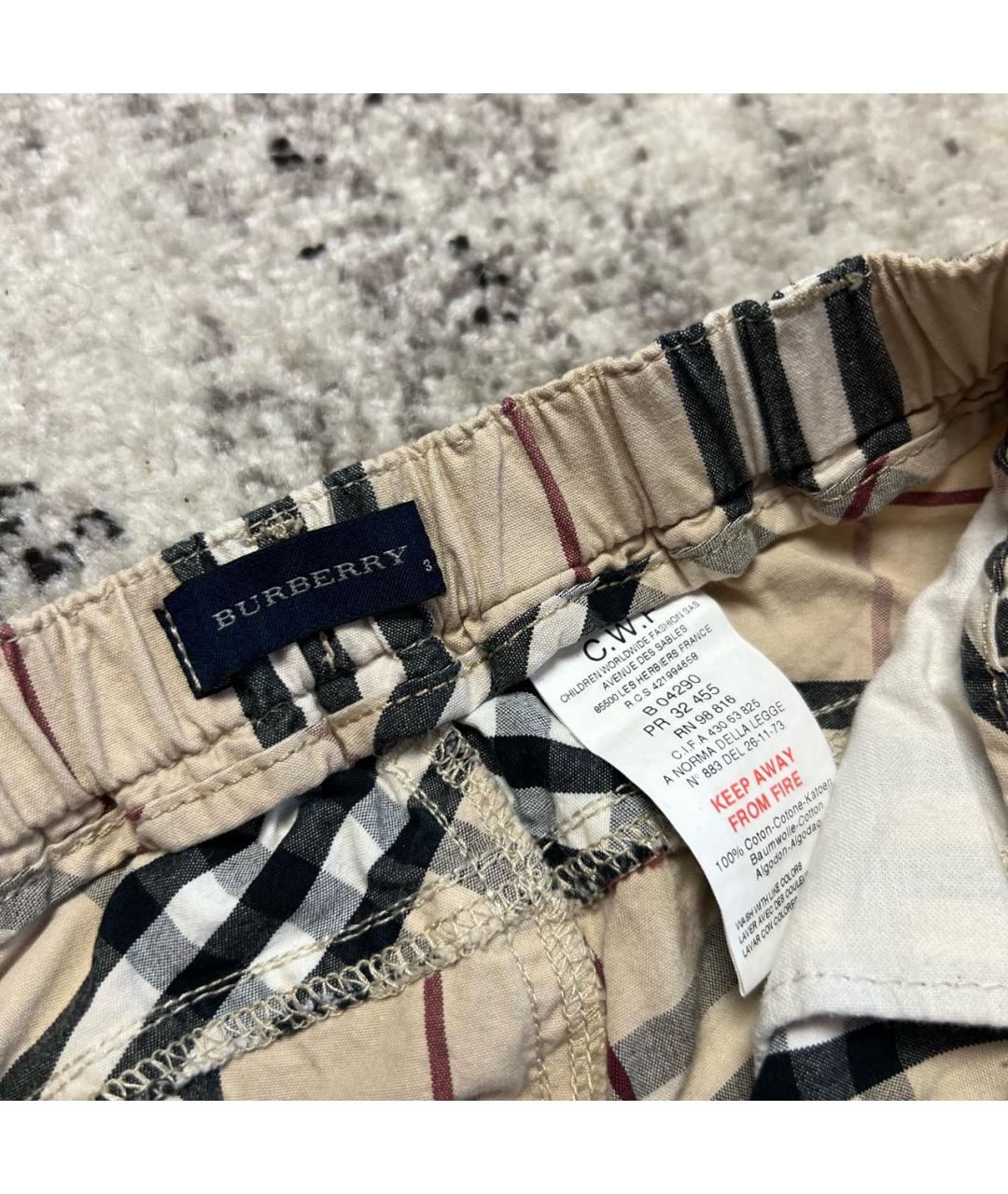 BURBERRY Хлопковые брюки и шорты, фото 5
