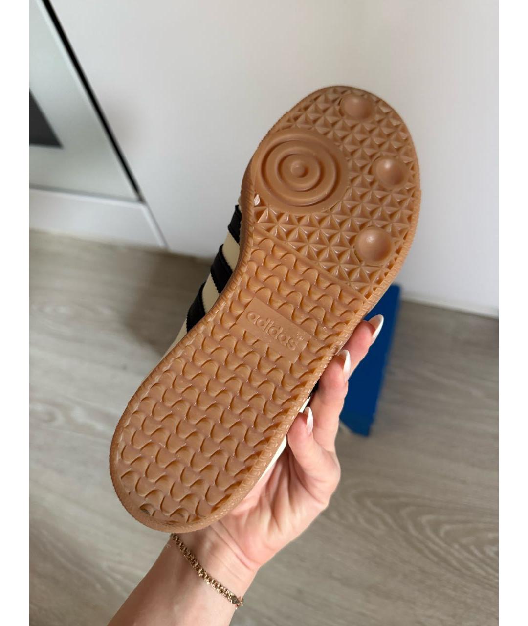 ADIDAS Бежевые кожаные кроссовки, фото 5