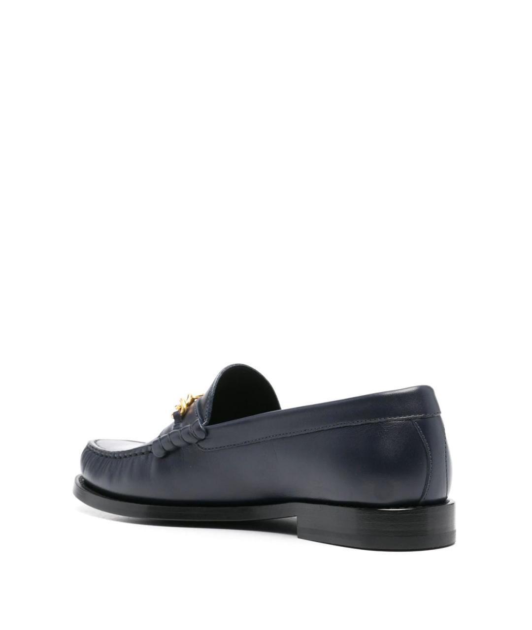 CELINE Темно-синие кожаные лоферы, фото 4