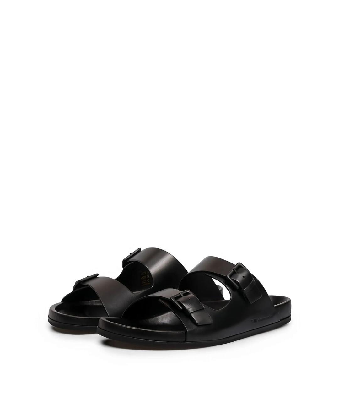 Ami Paris Черные кожаные сандалии, фото 3