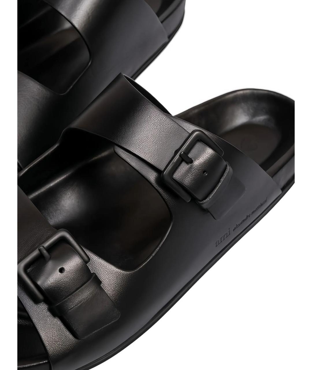Ami Paris Черные кожаные сандалии, фото 5