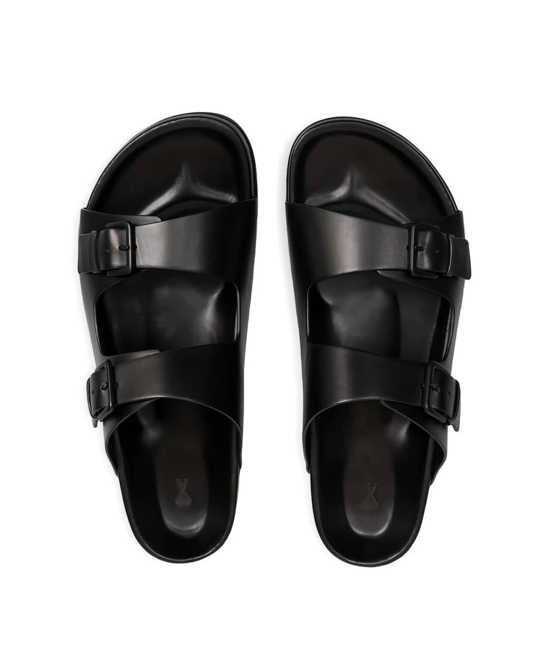 Ami Paris Черные кожаные сандалии, фото 2