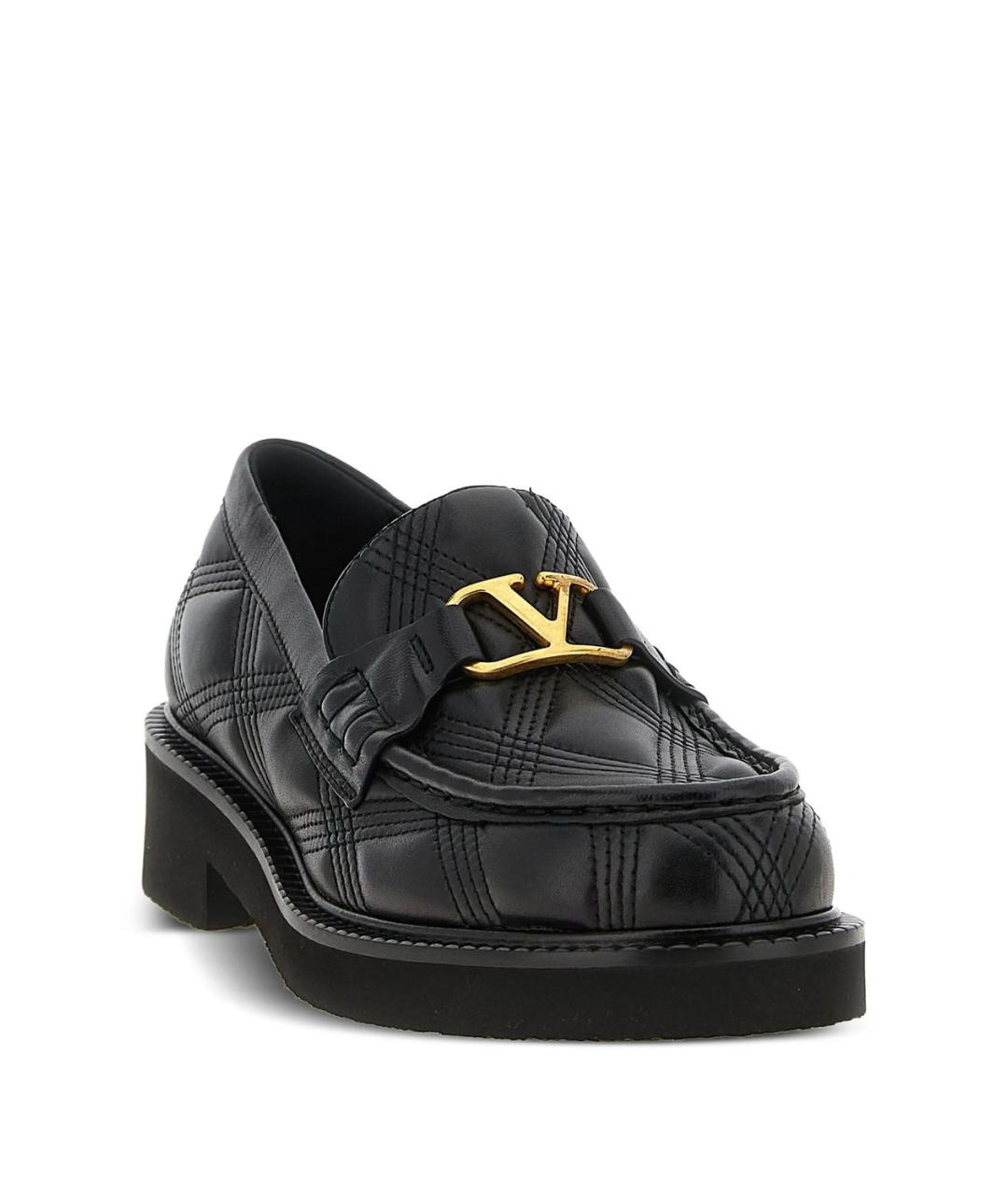 VALENTINO Черные кожаные лоферы, фото 5