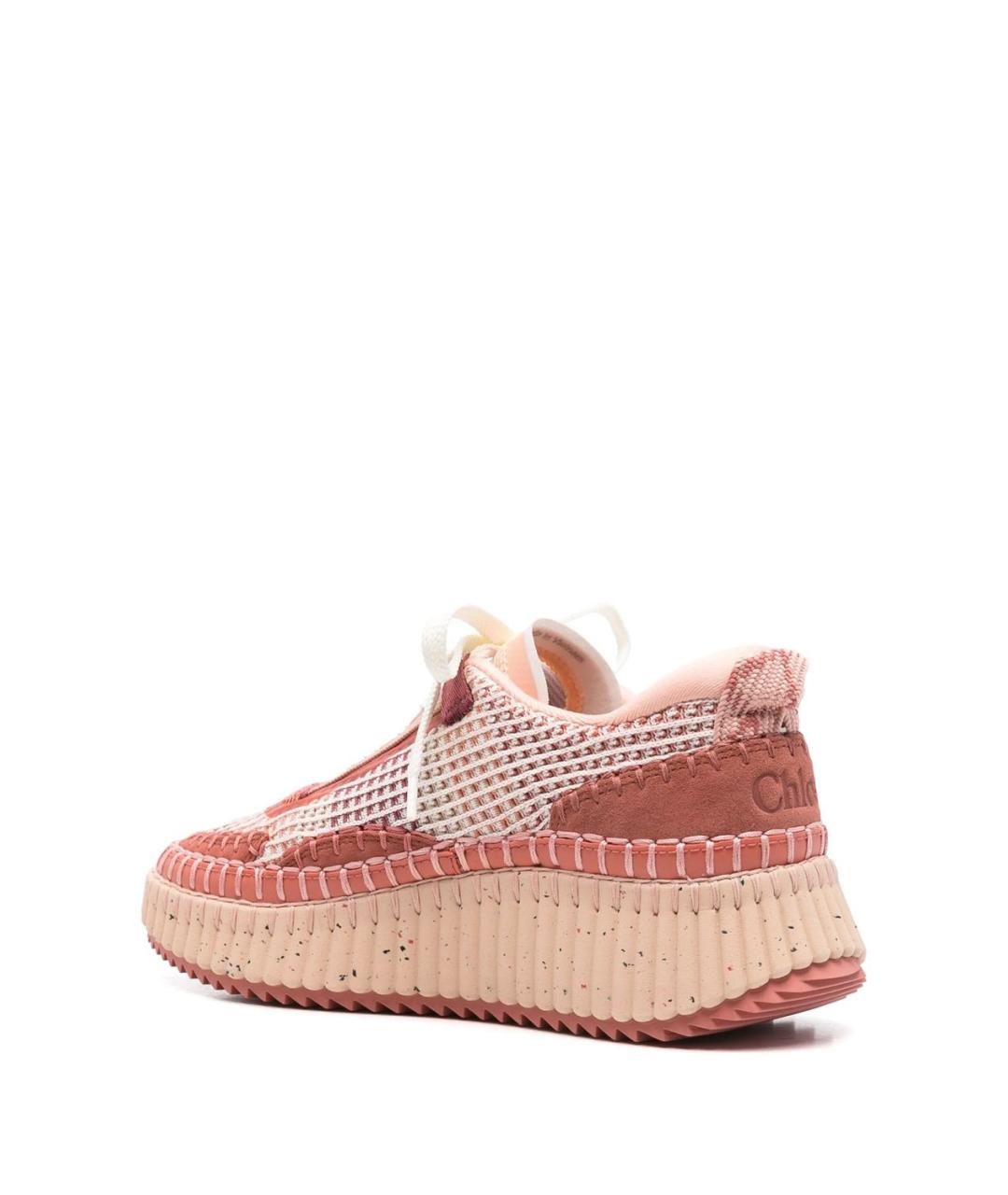 CHLOE Розовые текстильные кроссовки, фото 4