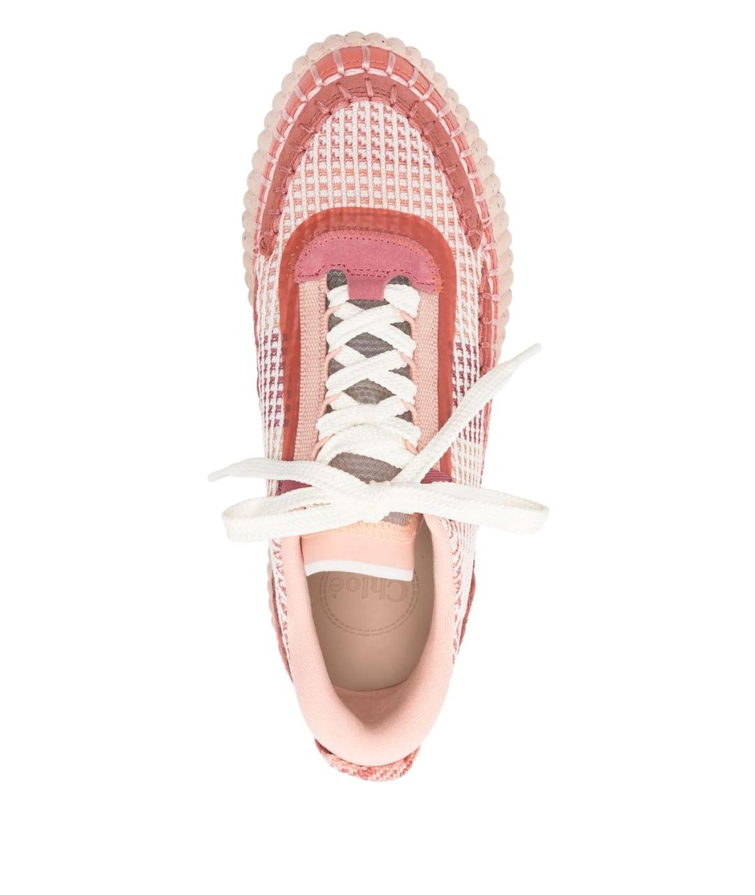 CHLOE Розовые текстильные кроссовки, фото 2
