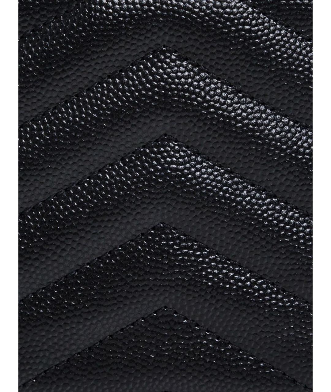 SAINT LAURENT Черный кожаный кошелек, фото 4