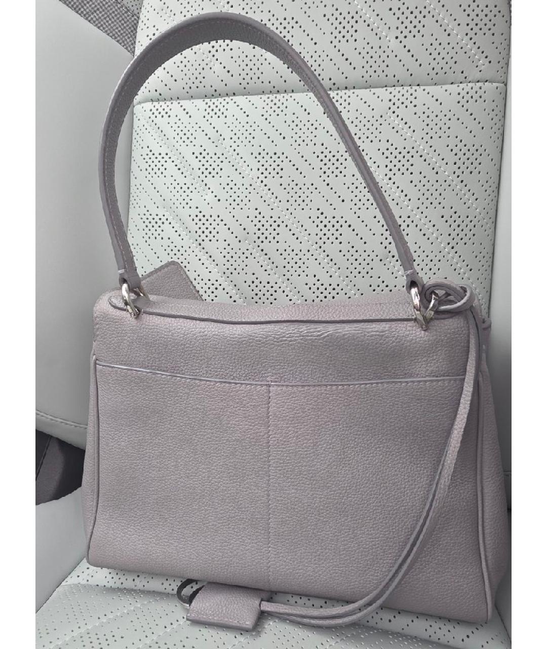 BALENCIAGA Серая кожаная сумка через плечо, фото 8