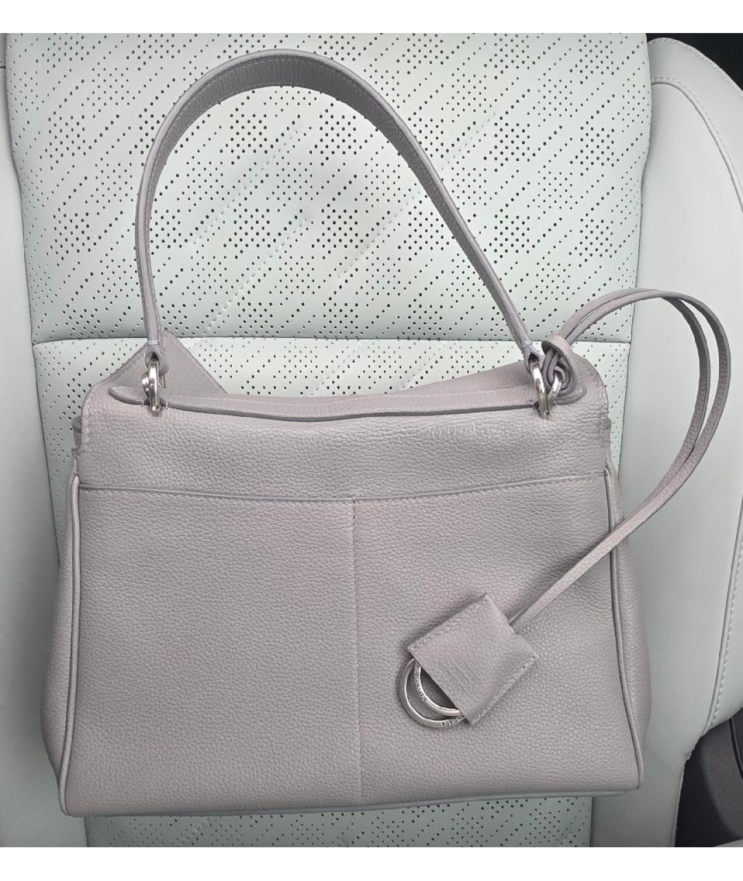 BALENCIAGA Серая кожаная сумка через плечо, фото 2