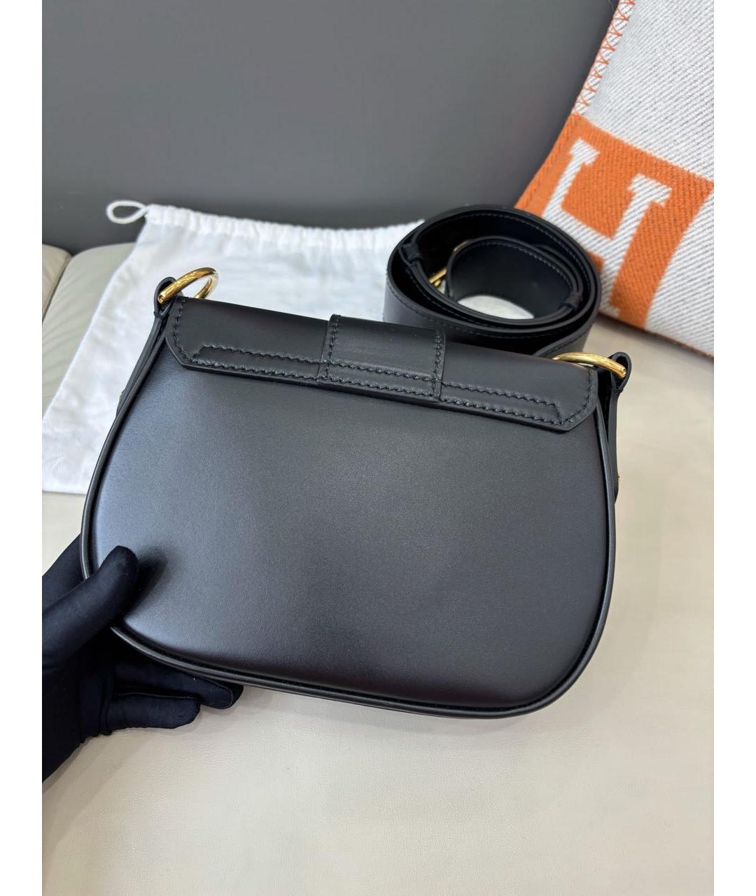 CHRISTIAN DIOR Черная кожаная сумка через плечо, фото 3