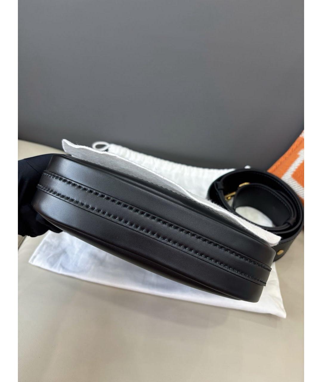 CHRISTIAN DIOR Черная кожаная сумка через плечо, фото 4
