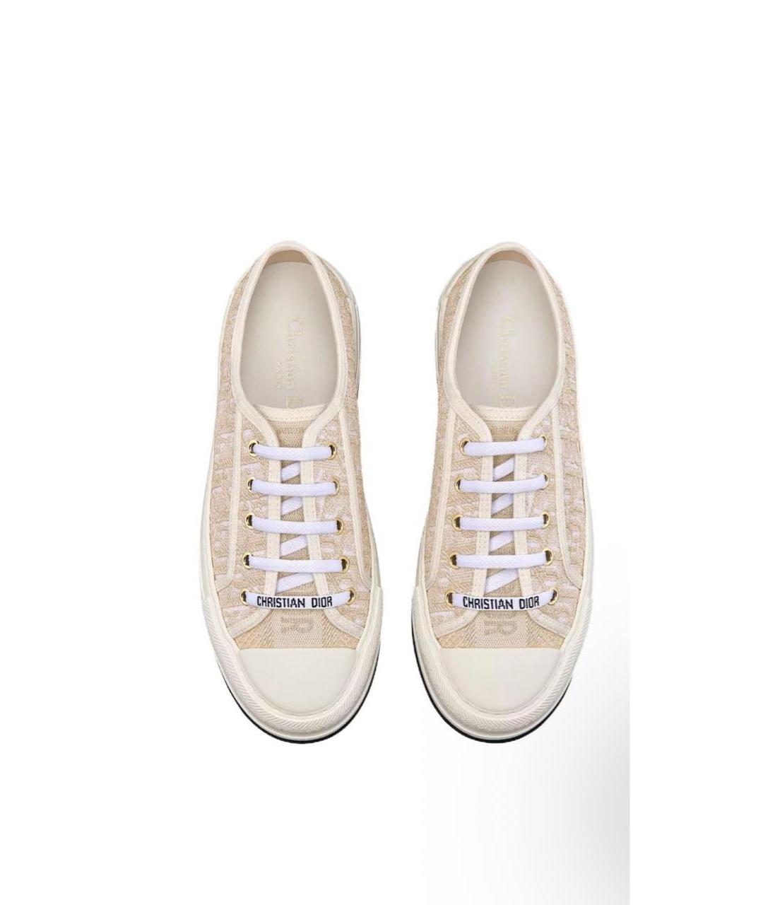 CHRISTIAN DIOR Бежевые кеды, фото 3
