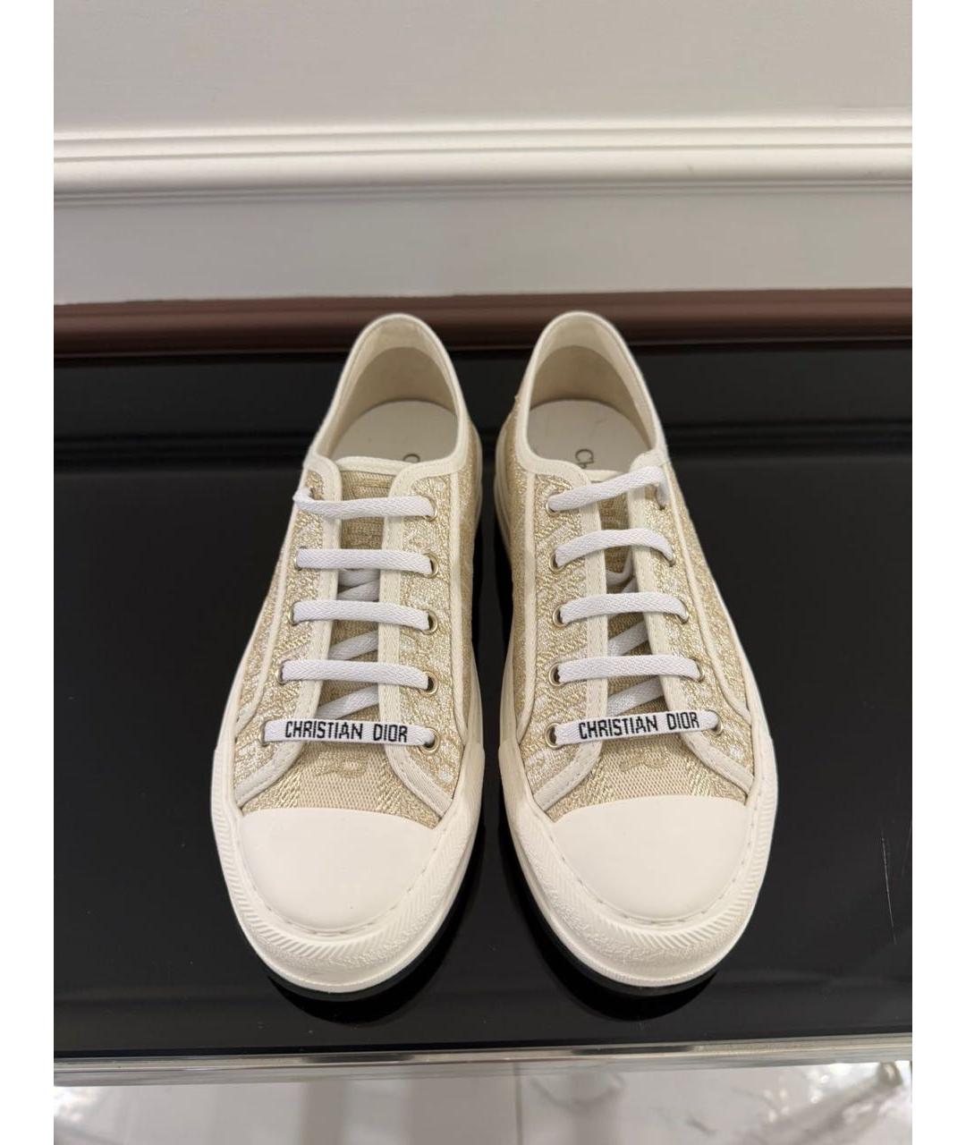 CHRISTIAN DIOR Бежевые кеды, фото 2