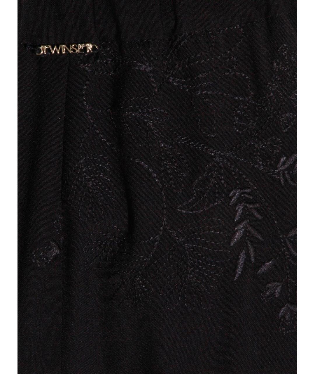 TWIN-SET Синие полиэстеровые прямые брюки, фото 3