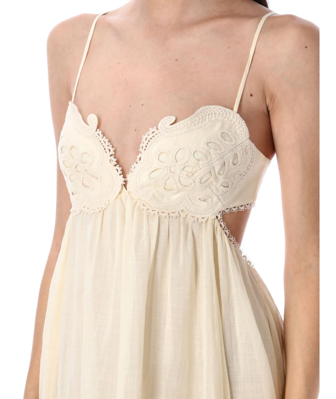 ZIMMERMANN Бежевое повседневное платье, фото 3