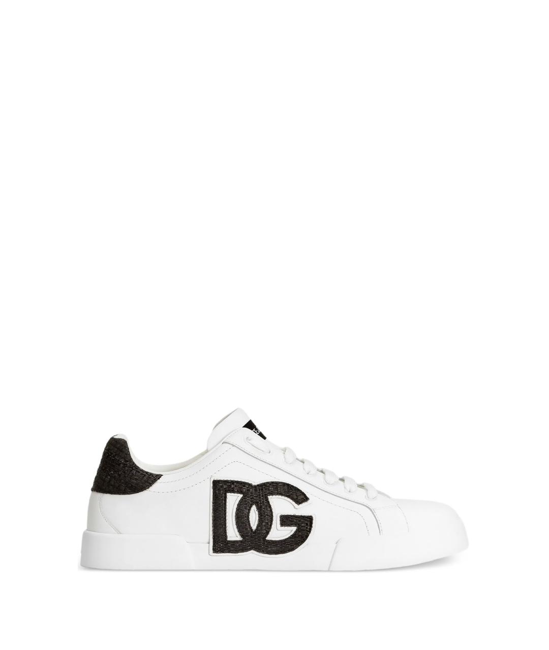 DOLCE&GABBANA Белые кожаные низкие кроссовки / кеды, фото 1