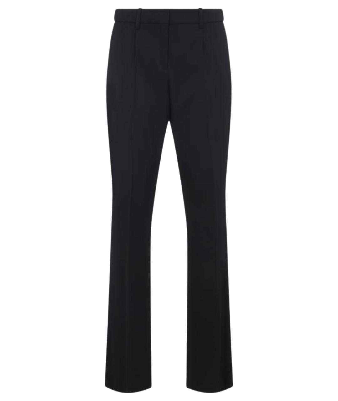BALENCIAGA Черные шерстяные прямые брюки, фото 1