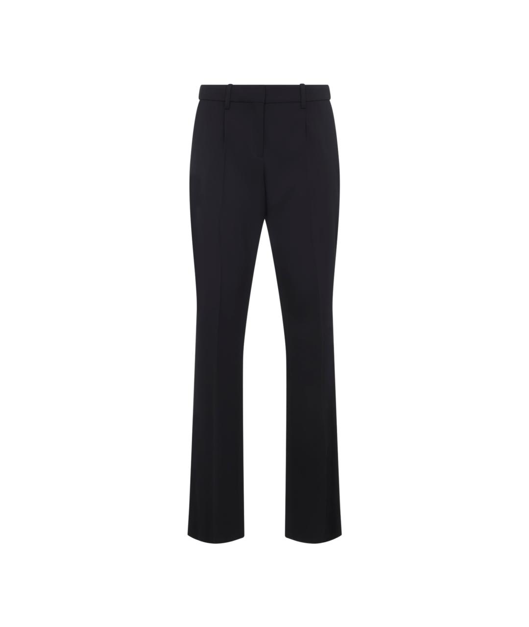 BALENCIAGA Черные шерстяные прямые брюки, фото 1