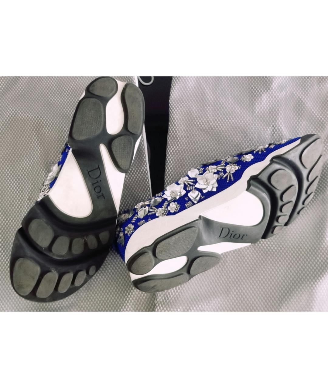 CHRISTIAN DIOR Синие текстильные кроссовки, фото 5