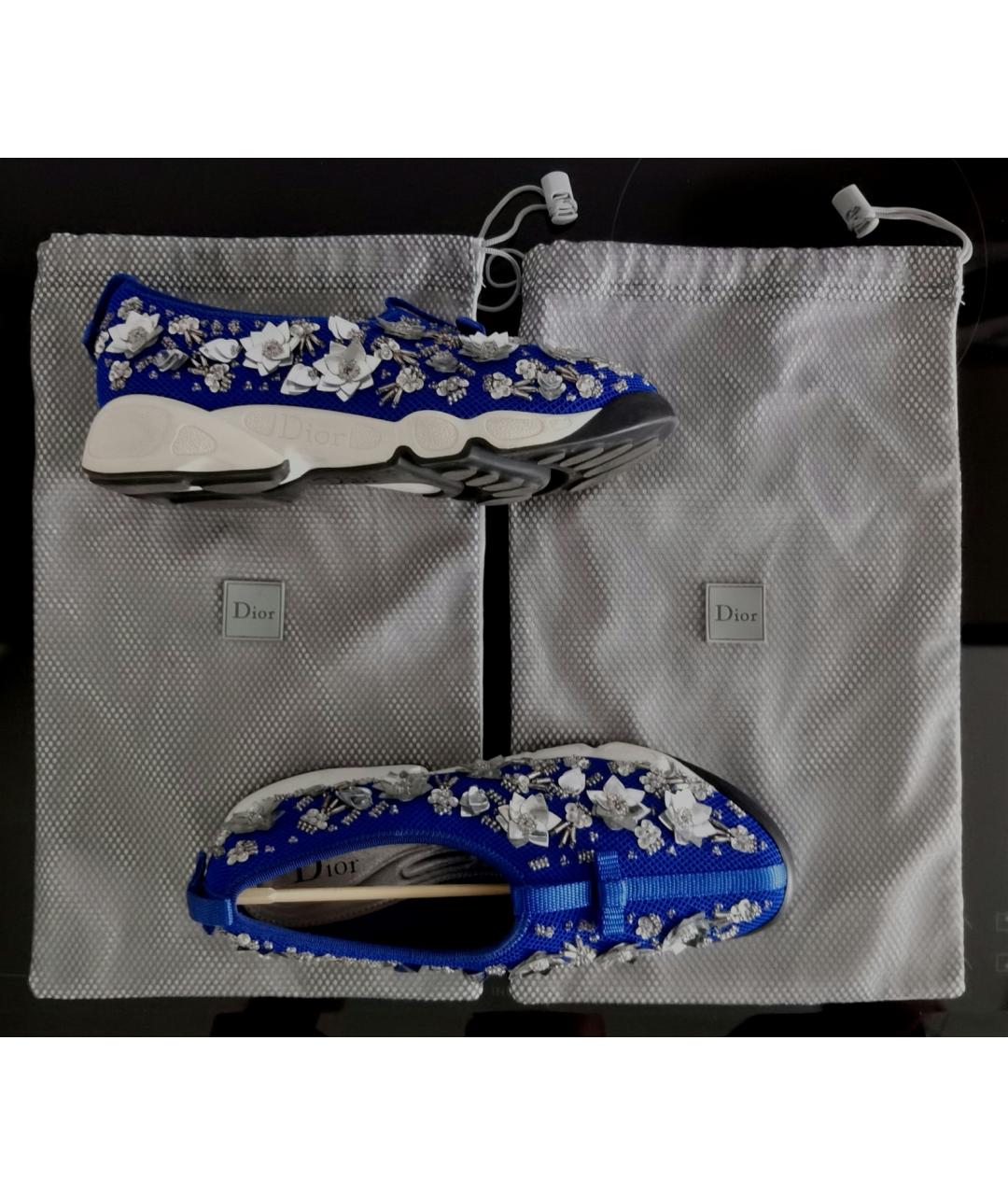 CHRISTIAN DIOR Синие текстильные кроссовки, фото 6