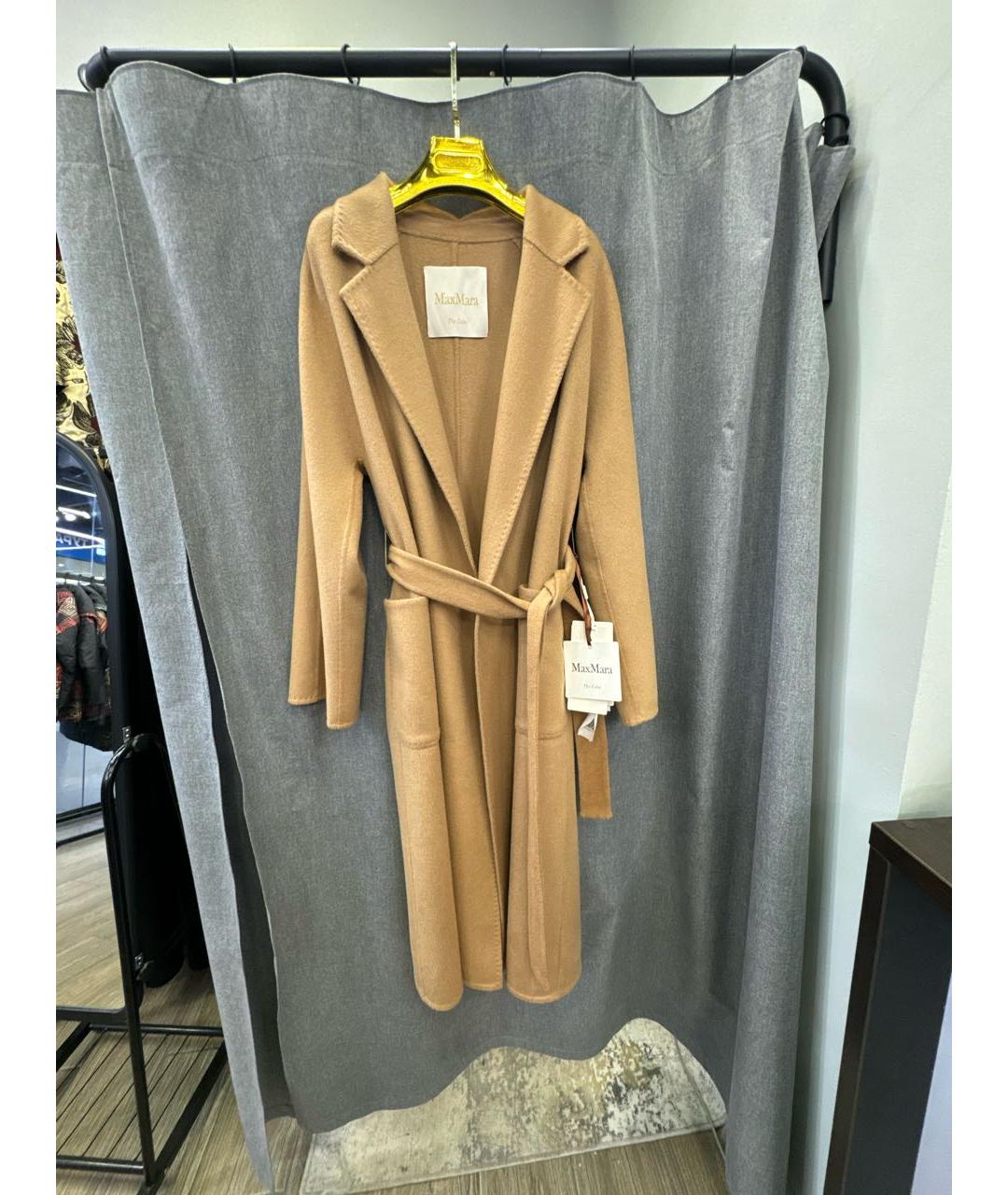 'S MAX MARA Бежевое шерстяное пальто, фото 7