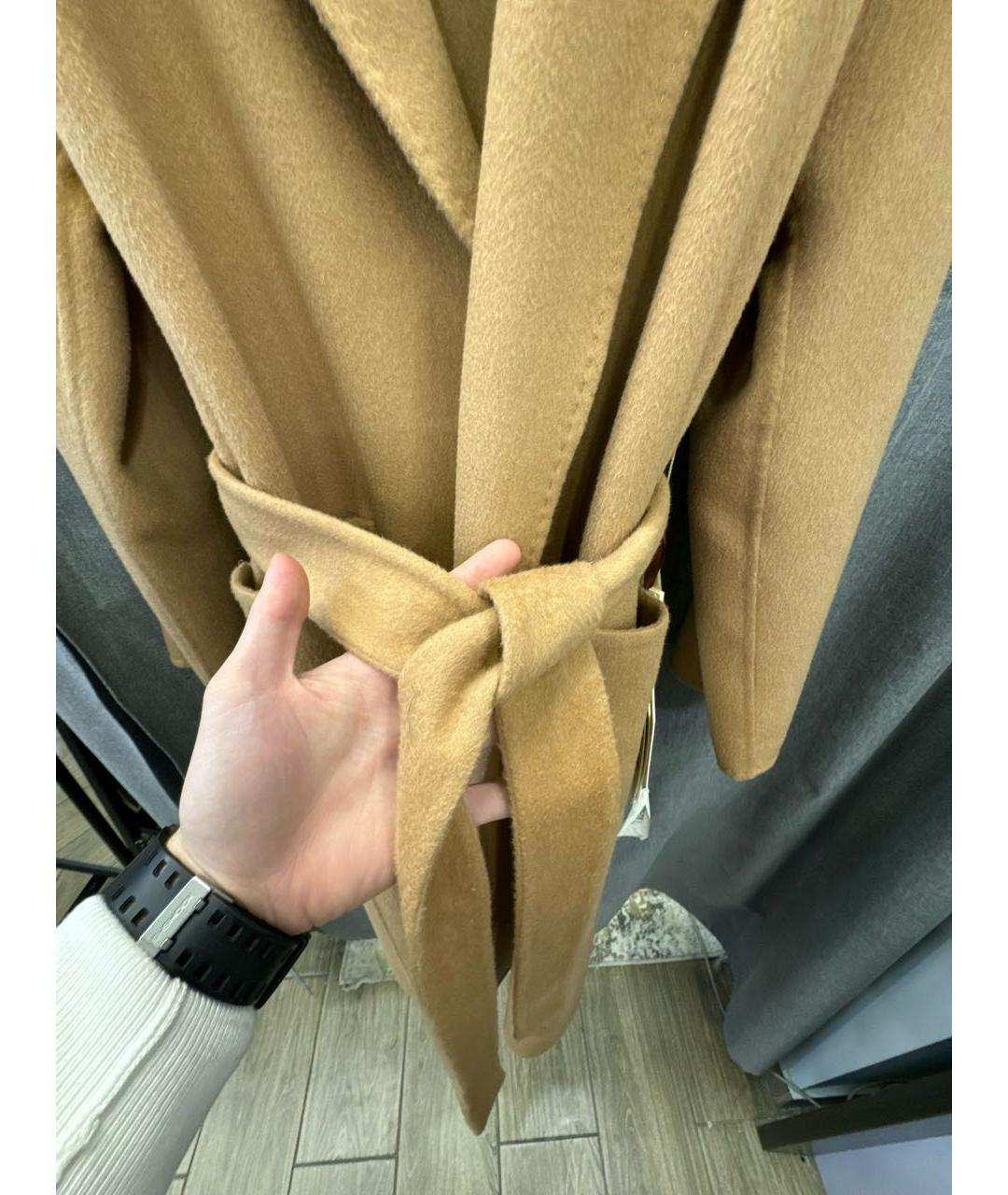 'S MAX MARA Бежевое шерстяное пальто, фото 4