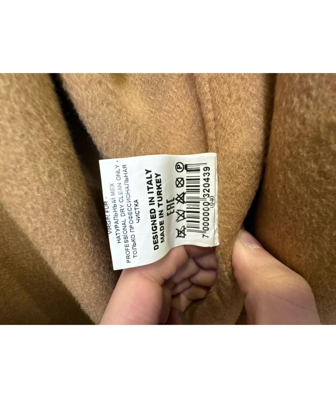 'S MAX MARA Бежевое шерстяное пальто, фото 6