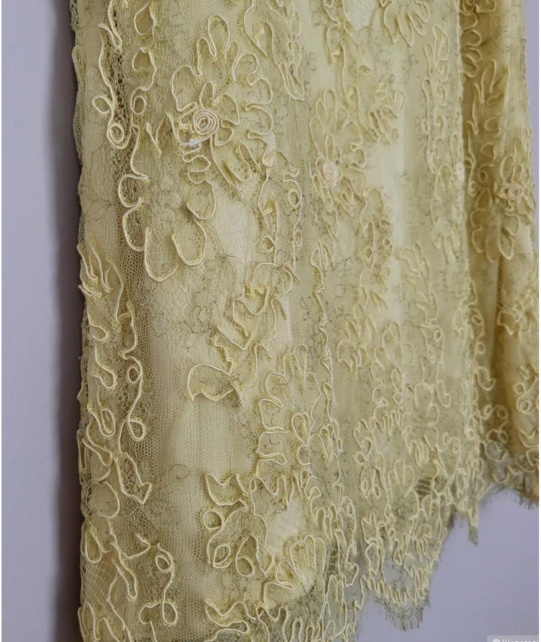 ESCADA Желтая кружевная юбка миди, фото 8