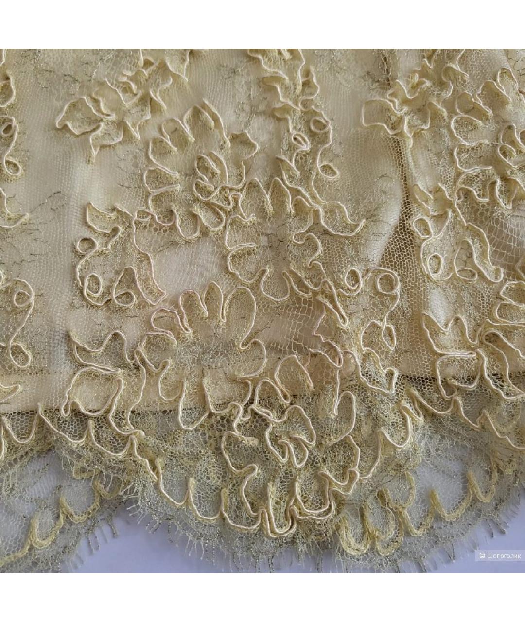 ESCADA Желтая кружевная юбка миди, фото 7