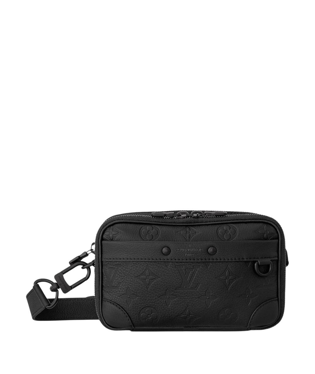 LOUIS VUITTON Черная кожаная сумка на плечо, фото 1