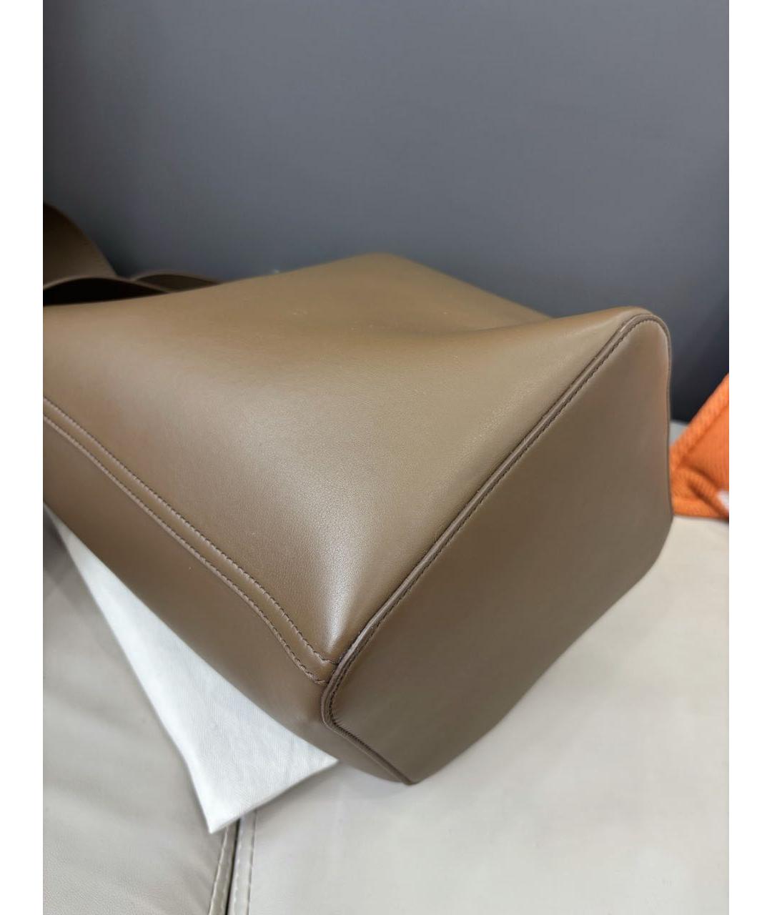 LOEWE Коричневая кожаная сумка тоут, фото 5