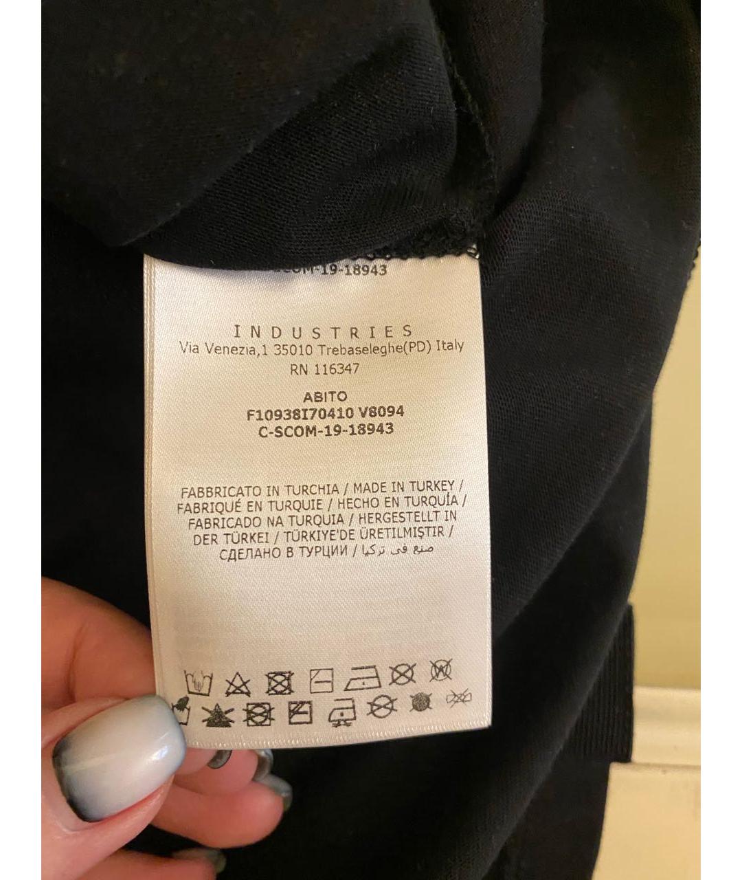 MONCLER Черное хлопковое повседневное платье, фото 7