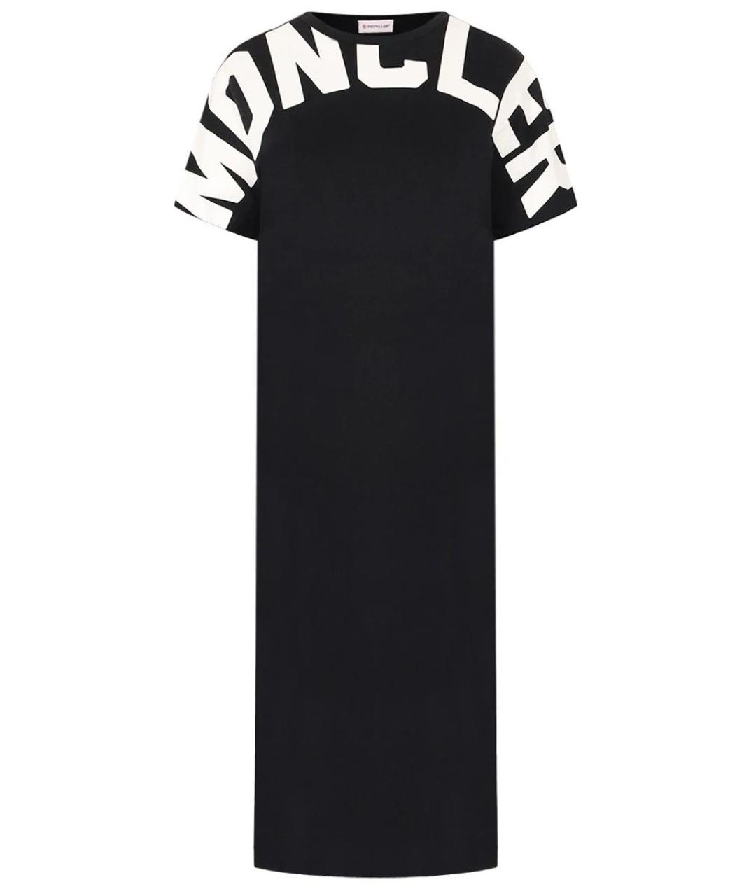 MONCLER Черное хлопковое повседневное платье, фото 9