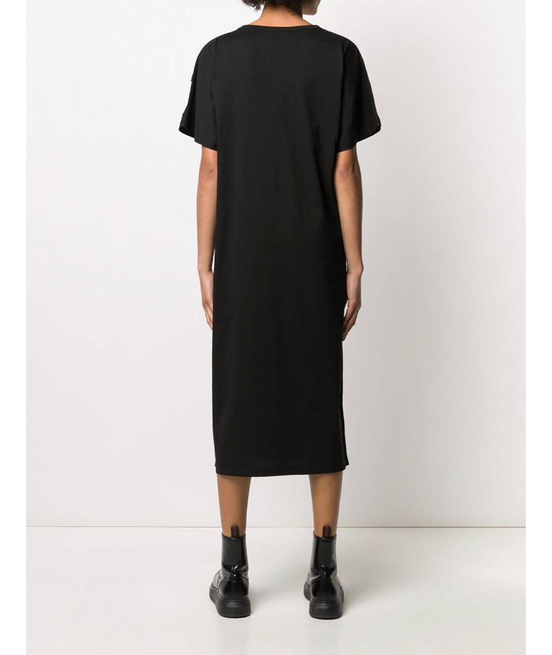 MONCLER Черное хлопковое повседневное платье, фото 4