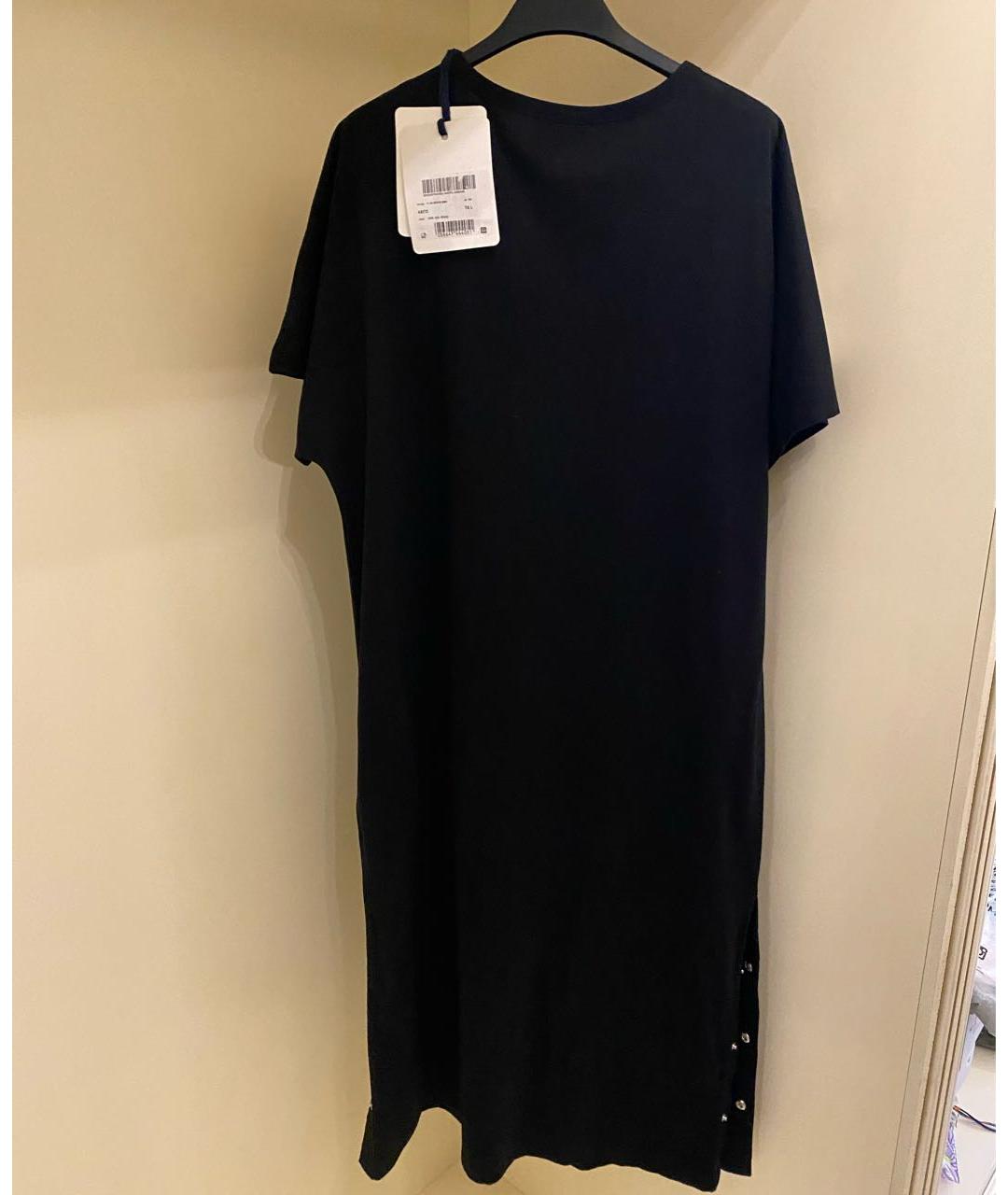 MONCLER Черное хлопковое повседневное платье, фото 6