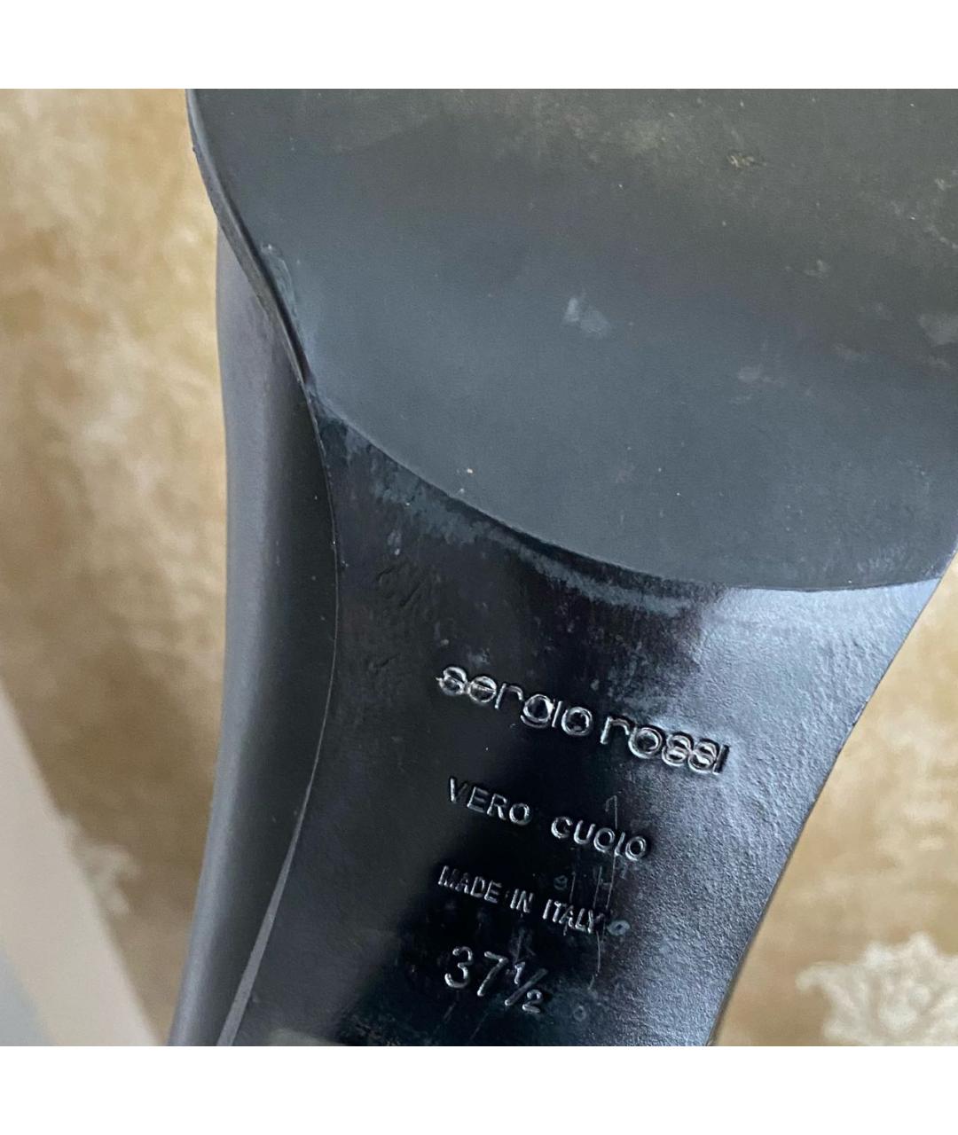 SERGIO ROSSI Черные замшевые сапоги, фото 4