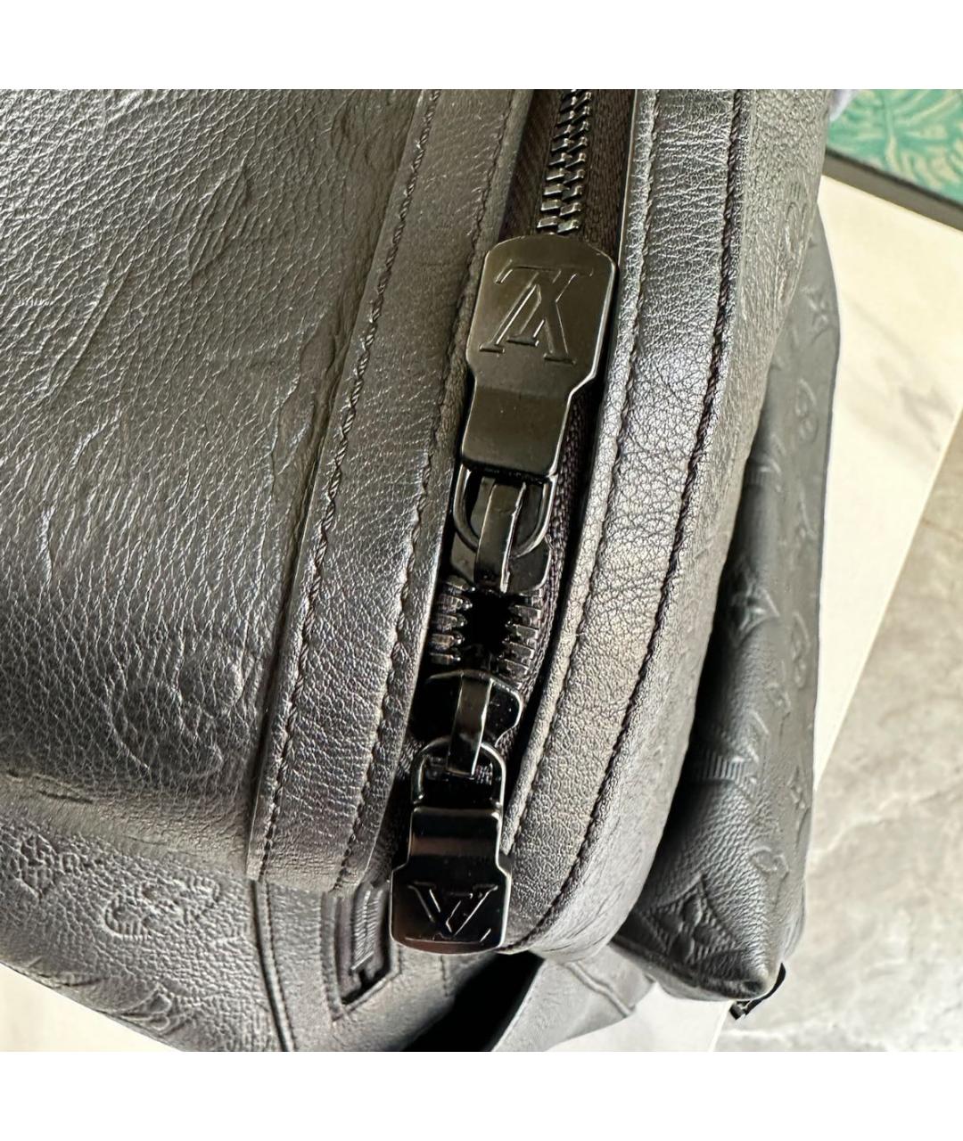 LOUIS VUITTON Черный кожаный рюкзак, фото 2